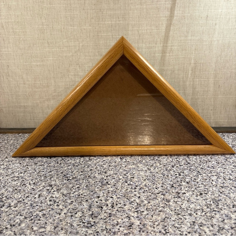 New Wooden Flag Box Display Case for Small 3'x5' Folded American Flag USA Made